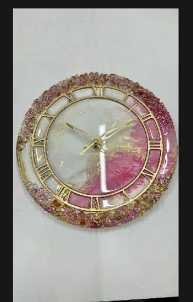 resin art wall clock 0