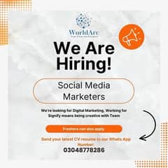 Hiring post Social media Marketer