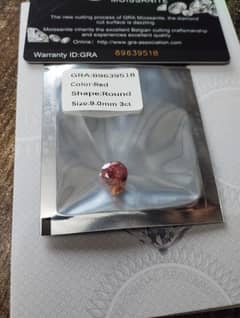 Moissanite Diamond (Red) 3 Ct