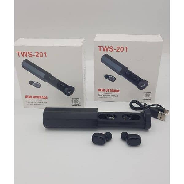 TWS_201 Earbuds, black 3