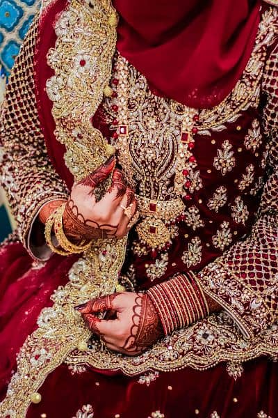 Baraat Lahnga, Maroon Velvet beautiful Bridal Lahnga 2