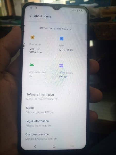 vivo y17 S 6 GB ram 128 Rom 2