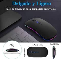 Mouse dual mode Bluetooth and USB, rechargeable with silent click 0