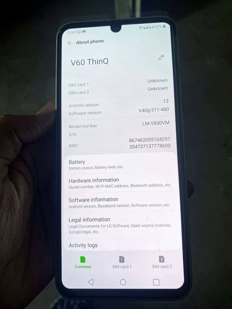 LG V60 THINQ Duall Sim 5