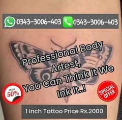 Professional Tattoo Artist Offer Discount On service In Tattoo Studio.