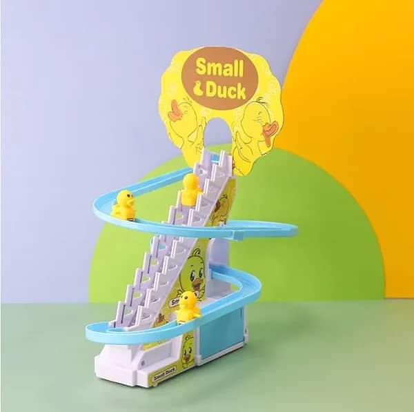 Small Duck Climbing Stairs Toy | Musical Duck Roller Coaster 1