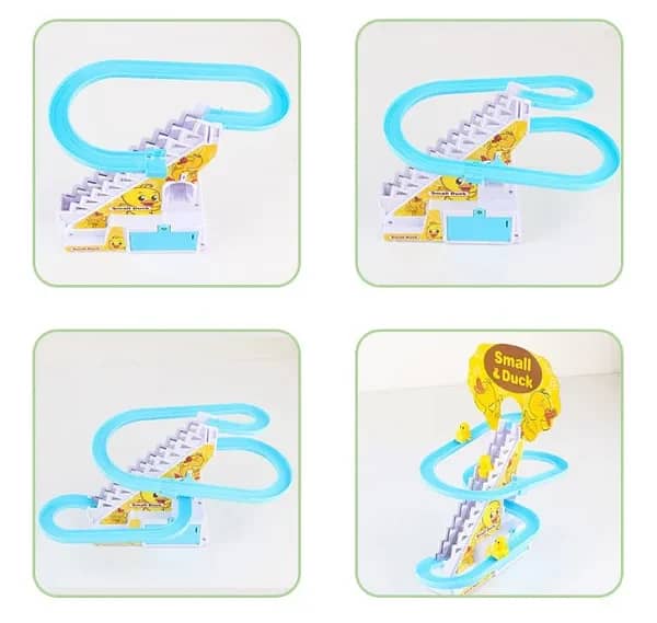 Small Duck Climbing Stairs Toy | Musical Duck Roller Coaster 4