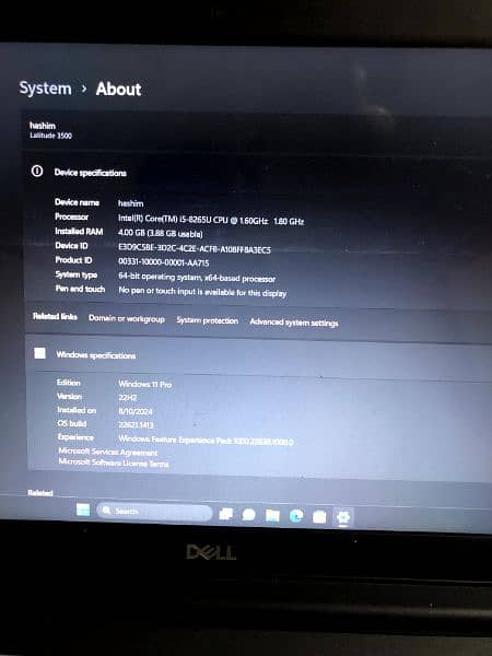 i5 8th generation laptop latitude 3500 4