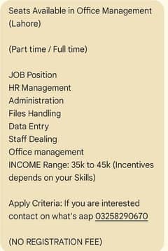 Staff Required For Office Management