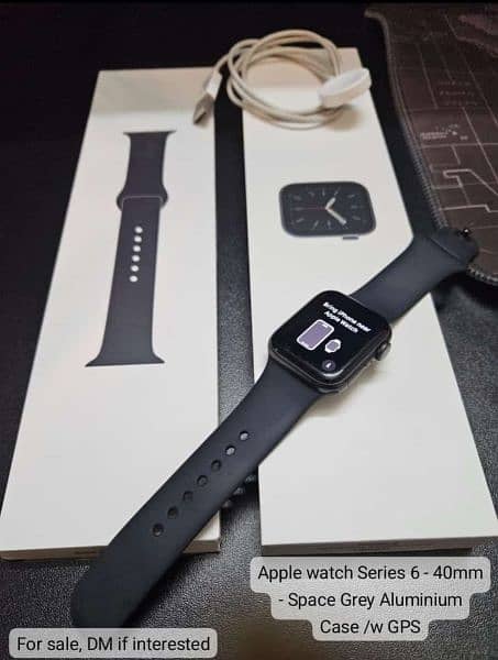 Apple Watch Series 6 - 40mm Space Grey Aluminium Case 1