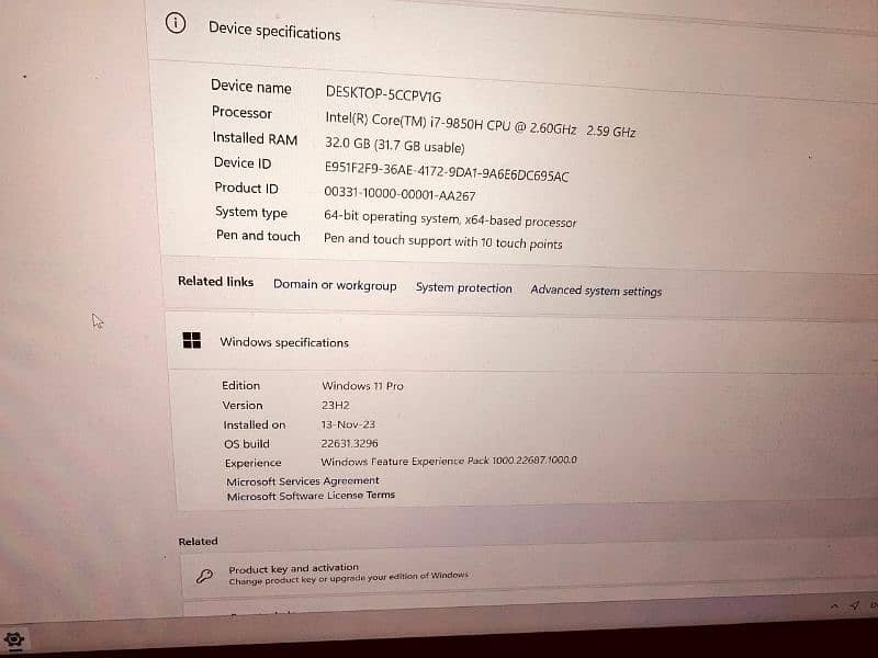 Dell Precision 5540 i7 9th gen 32gb ram 4