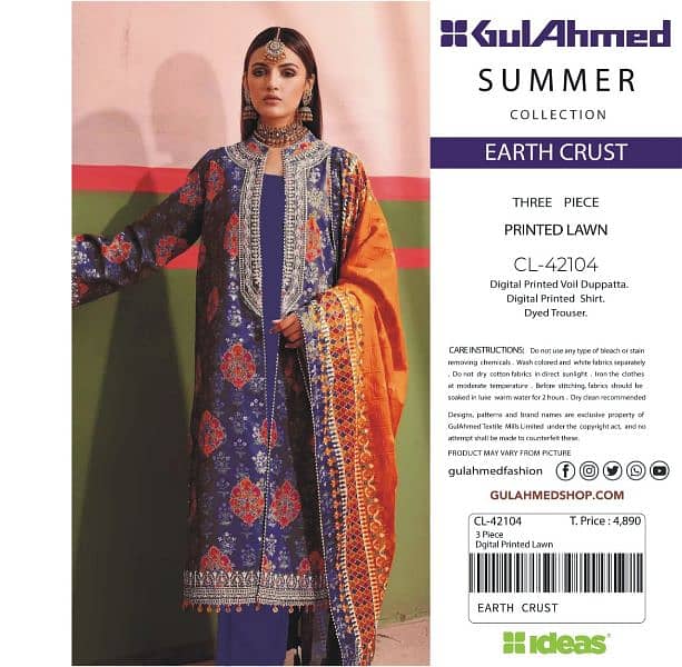 GulAhmed Lawn 
Lawn | Unstitched Collection
3 PIECES
| Summer 24 0