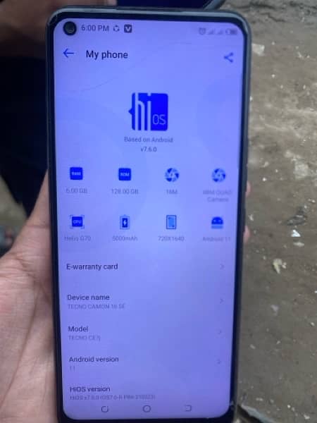 tecno camon 16 6 128 6