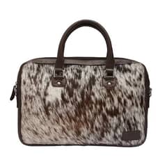 cowhide hairon geniune leather laptop bag