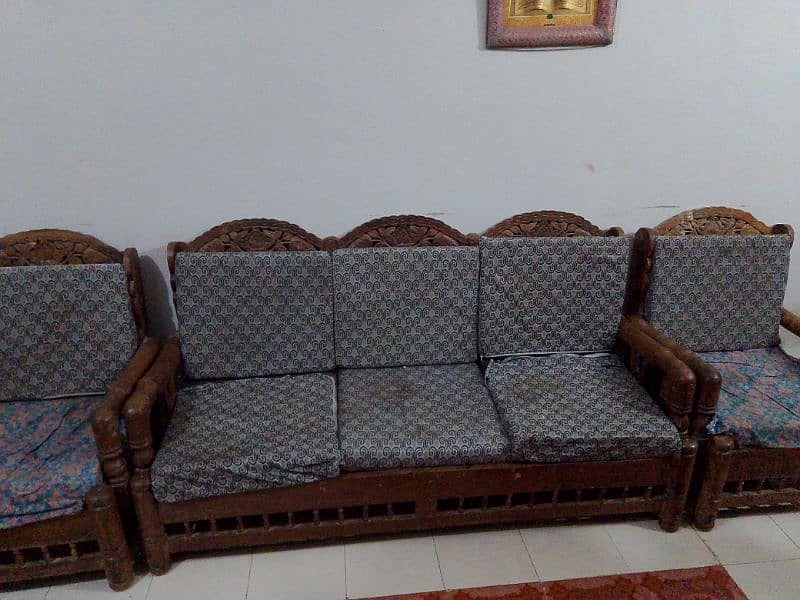 wooden sofa set 3