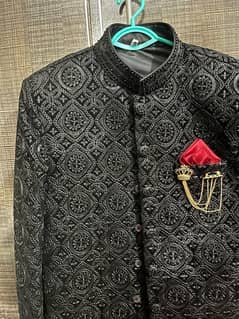 Black Sherwani (only 1 time used)