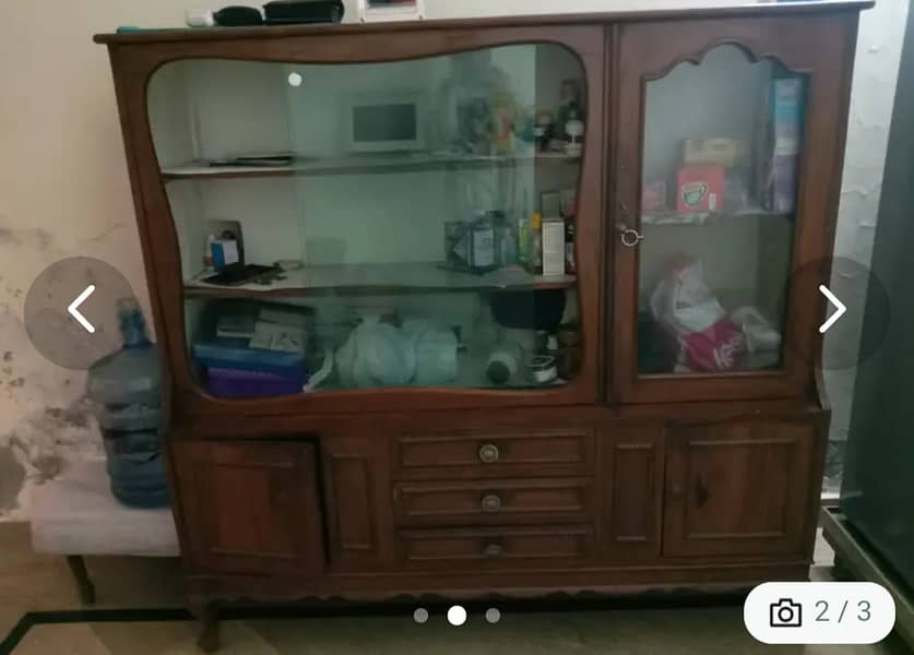 WOODEN SHOW CASE AND DRESSING FOR SALE IN MODEL TOWN R BLOCK LAHORE. 3