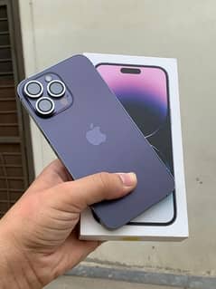 i phone 14 pro max purple colour jv 128gb condition 10by10 health97