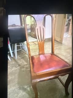 6 chairs dining pure wooden urgent sale