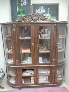 crockery showcase, wooden showcase