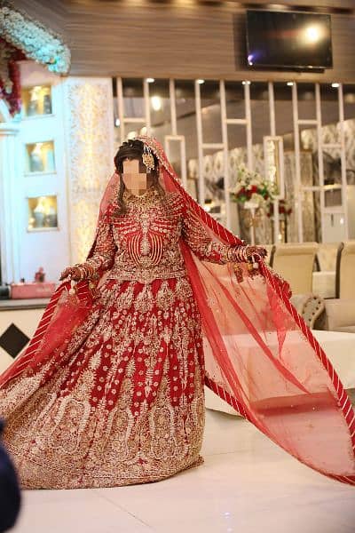 barat dress/ bridal dress / lahenga/ sharara / red bridal dress 1