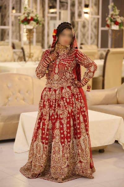 barat dress/ bridal dress / lahenga/ sharara / red bridal dress 2