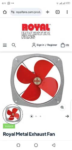 Royal Exhaust Fan 16 inch 0322-2347644