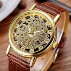 brown leather watch 0