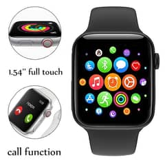 Black advanced Bluetooth digital smartwatch with a 1.54-inch TFT scre