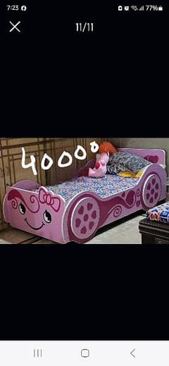 baby  girl bed with  mattress