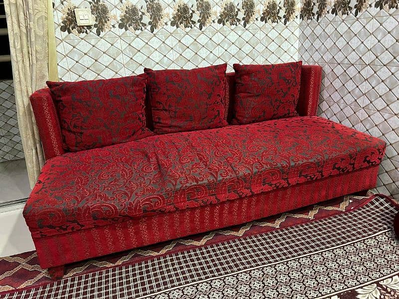 5 seater sofa set with mirror table 1