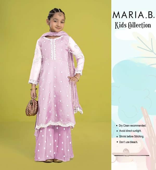 Maria B Kids Embroidery 3pcs Lawn | Unstitched Collection 10