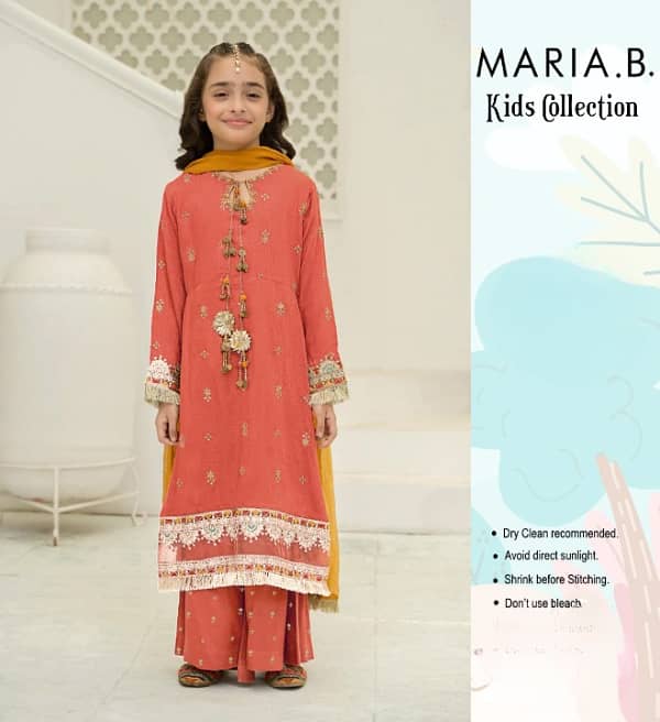 Maria B Kids Embroidery 3pcs Lawn | Unstitched Collection 16