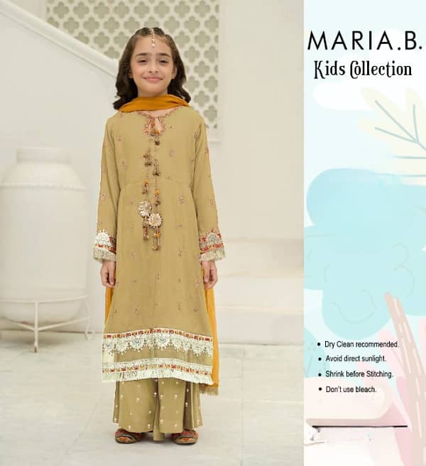 Maria B Kids Embroidery 3pcs Lawn | Unstitched Collection 18