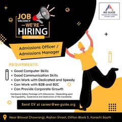 Data Entry Operator / Admissions Officer 0