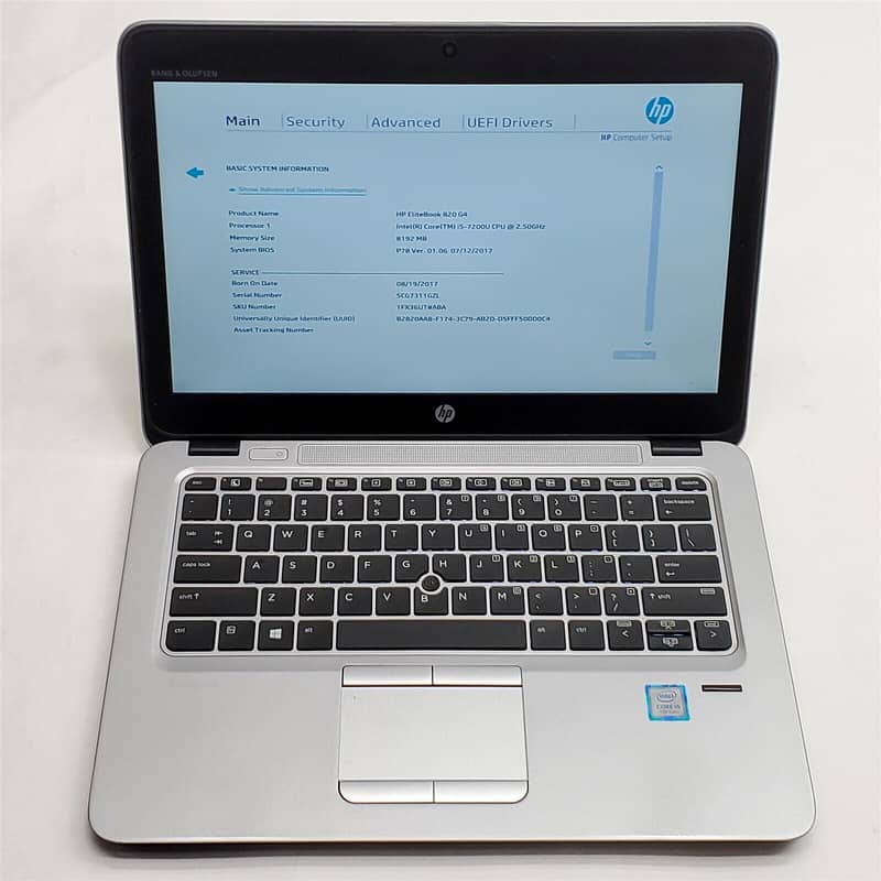 HP EliteBook 820 G4 Core i5 7th Generation - 8GB RAM 256GB SSD 0