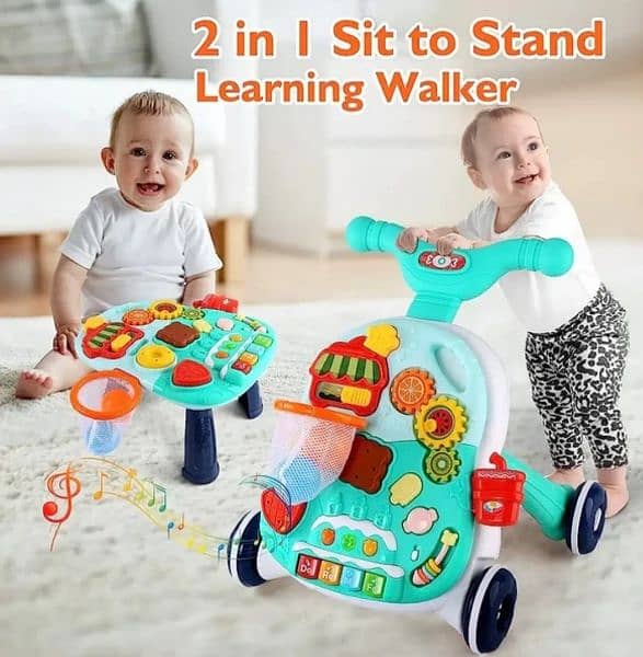 Sit To Stand Baby Learning Walker baby Activity Walker,2 In 1 2