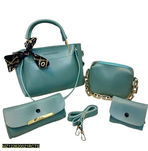 Women's leather Plain Hand Bag Set 5