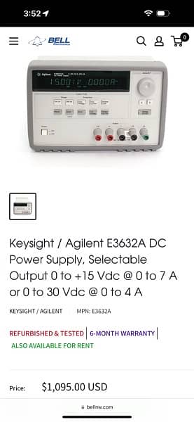 AGILENT E3632A DC POWER SUPPLY 3