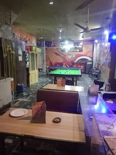 Food Cafe , Snooker & Gaming Club  , Chalta Business with Full Setup