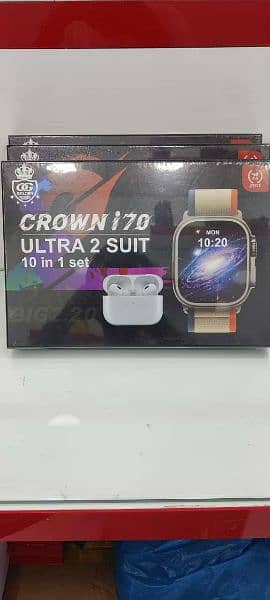 Smartwatch crown i70 watch+airpods+7 straps VIP PRICE 0