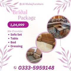 Bed Set/Bedroom Furniture/Jahez package/Bridal set/Wooden Furniture