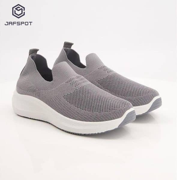 Jafspot Mens slip on Jf001 Grey 1