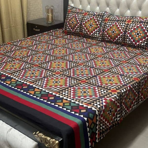 3D-Crystal cotton Bedsheets* 03017186072 call us for order 8