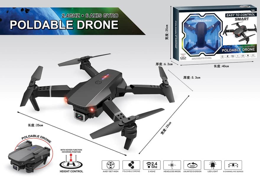 2.4GHz RC 6 Axis Gyro HD Camera Drone- Instock 1