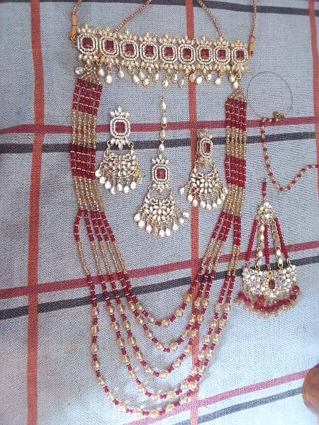 bridal red jewelry set 9