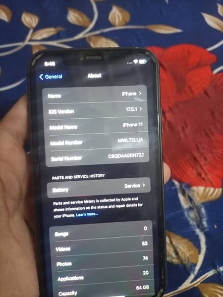 iPhone 11jv best condition 64gb 77%health 5