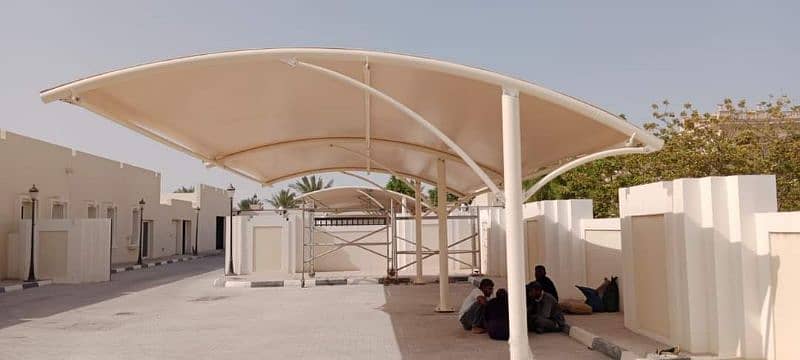 Car Parking shades in Pakistan | Tensile Parking Structure | Car Porch 6