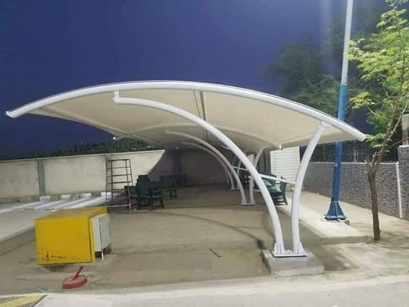 Car Parking shades in Pakistan | Tensile Parking Structure | Car Porch 9