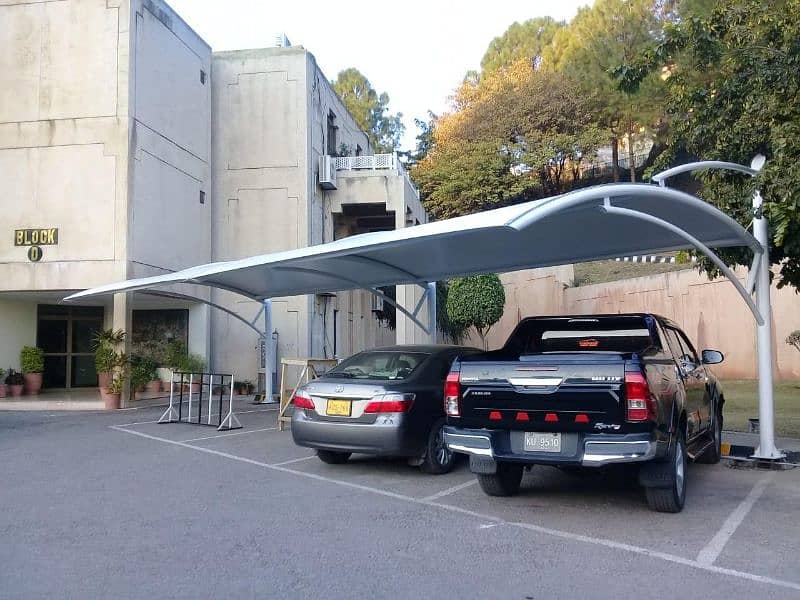 Car Parking shades in Pakistan | Tensile Parking Structure | Car Porch 14